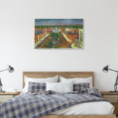 公共広場の東ビュー、タウンクロック キャンバスプリント (インサイチュ (寝室))