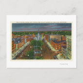 公共広場の東ビュー、タウンクロック ポストカード (正面)