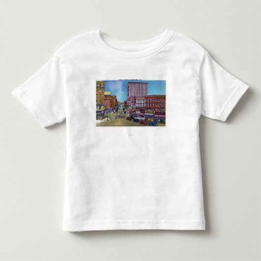 公共広場の眺め トドラーTシャツ (正面)