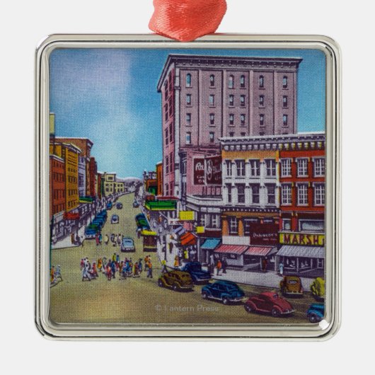 公共広場の眺め メタルオーナメント (正面)