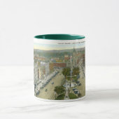 公共広場、ウォータータウンNYの1928年のヴィンテージ マグカップ (中央)