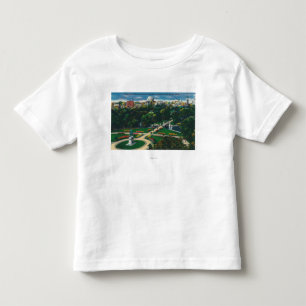 公共庭の空中写真、標識丘 トドラーTシャツ
