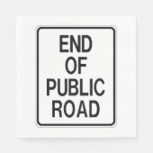 公共道路標識の終わり スタンダードランチョンナプキン (正面)