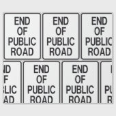 公共道路標識の終わり ラッピングペーパー (フラット)