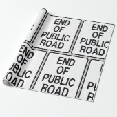 公共道路標識の終わり ラッピングペーパー (アンロールド)