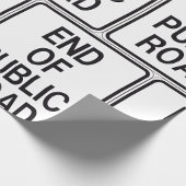 公共道路標識の終わり ラッピングペーパー