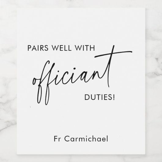 公務の贈り物とうまく組結婚み合わせる ワインラベル (シングルラベル)