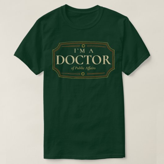 公務博士学位PhD卒業Gif Tシャツ (デザイン正面)