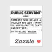 公務員の名詞公務員おもしろい シール (シート)