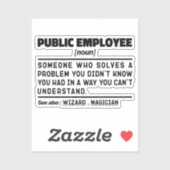 公務員の名詞民事サービスパパユーモア シール (シート)