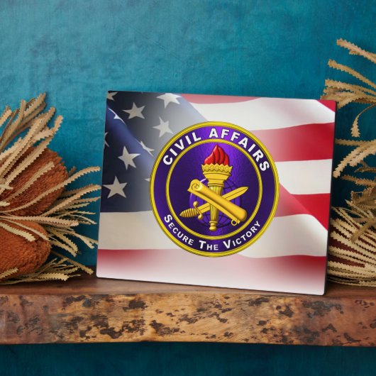 公務軍退役軍人 フォトプラーク (側面)