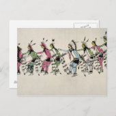 公営の踊り武者ヘドッグ(ink)を称える ポストカード (正面/裏面)