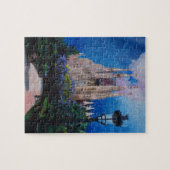 公園およびランタンが付いているバルセロナSagrada Familia ジグソーパズル (横)