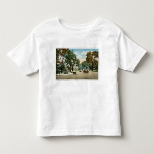 公園およびFairfieldの道の眺め トドラーTシャツ (正面)