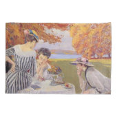 公園でのアフタヌーンティー 枕カバー (裏面)