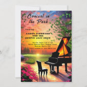 公園でのコンサート 招待状 (正面)