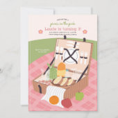 公園でのピクニックのお誘い 招待状 (正面)