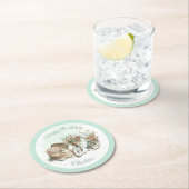 公園でのピクニックフローラ大人の誕生日パーティー ラウンドペーパーコースター (インサイチュ)