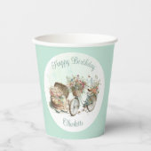 公園でのピクニックフローラ大人の誕生日パーティー 紙コップ (正面)