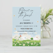 公園でのピクニック誕生日パーティーの招待 招待状 (スタンド正面)