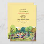 公園でのヨガ 招待状 (正面/裏面)