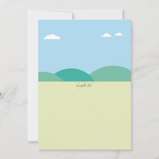 公園での一日 招待状 (裏面)