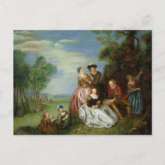 公園での会話 ポストカード (正面)