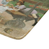 公園でアフタヌーンティーを楽しむ子供たち カッティングボード (角)