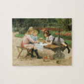 公園でアフタヌーンティーを楽しむ子供たち ジグソーパズル (横)