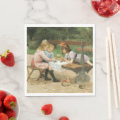 公園でアフタヌーンティーを楽しむ子供たち スタンダードランチョンナプキン (インサイチュ)