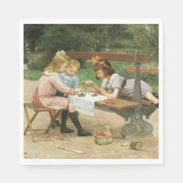 公園でアフタヌーンティーを楽しむ子供たち スタンダードランチョンナプキン