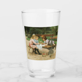公園でアフタヌーンティーを楽しむ子供たち タンブラーグラス