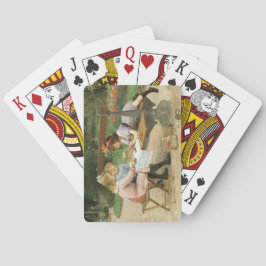 公園でアフタヌーンティーを楽しむ子供たち トランプ