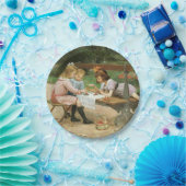 公園でアフタヌーンティーを楽しむ子供たち ペーパープレート (パーティー)