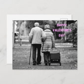 公園でバレンタインデーをお祝い ポストカード (正面/裏面)