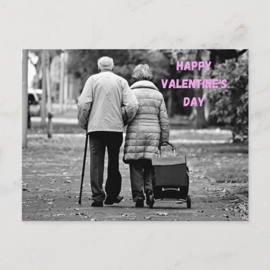公園でバレンタインデーをお祝い ポストカード (正面)