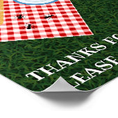 公園でピクニックのお気に入りのサイン ポスター (角)