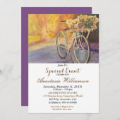 公園で自転車パーティイベントに招待します 招待状 (正面/裏面)