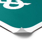 公園と乗り換え標識 ポスター (角)