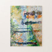 公園に傘を持った人々 ジグソーパズル (縦)