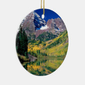 公園のあずき色の鐘White川の森林コロラド州 セラミックオーナメント (右)