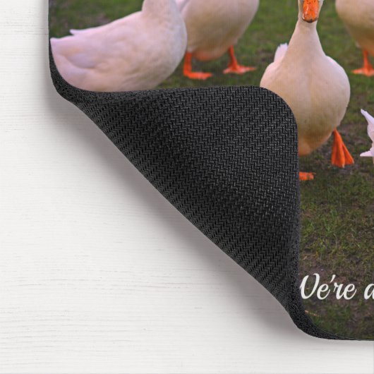 公園のアヒルおもしろい我々は全てQuackers マウスパッド (コーナー)