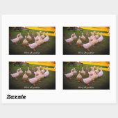 公園のアヒルおもしろい我々は全てQuackers 長方形シール (シート)