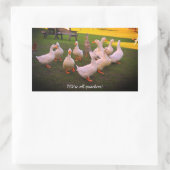 公園のアヒルおもしろい我々は全てQuackers 長方形シール (バッグ)