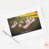 公園のアヒルおもしろい我々は全てQuackers 長方形シール (封筒)
