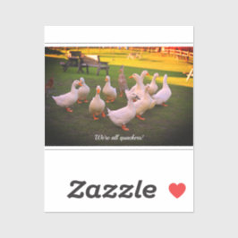 公園のアヒル私たちはおもしろいすべてのQuackersステッカー シール