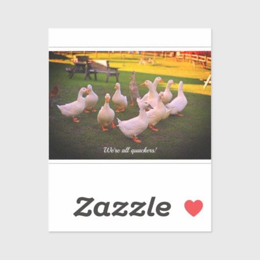 公園のアヒル私たちはおもしろいすべてのQuackersステッカー シール (シート)