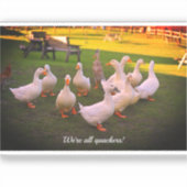 公園のアヒル私たちはおもしろいすべてのQuackersステッカー シール (正面)