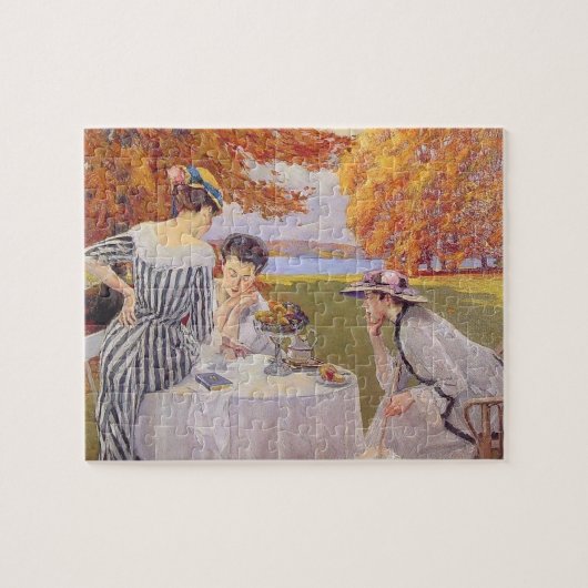 公園のアフタヌーンティー ジグソーパズル (横)