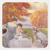 公園のアフタヌーンティー スクエアシール (正面)